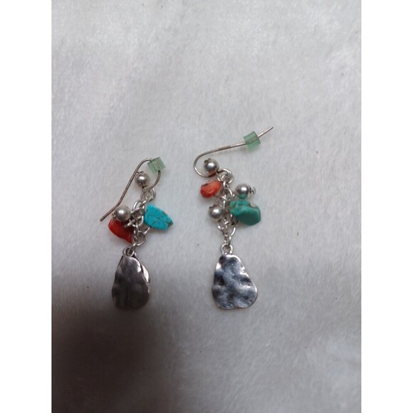 Angel Sterling  Silver Blue  Beaded Earrings - Picture 4 of 8